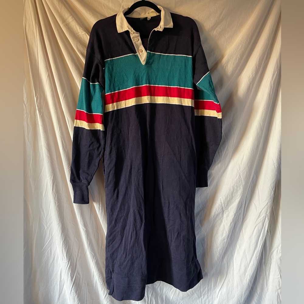 Lands end vintage midi rugby dress